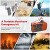 Emergency Hand Crank Radio with LED Flashlight for Emergency, Portable Weather Radio with 2000mAh Power Bank Phone Charger, USB Charged & Solar Power